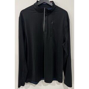 Fourlaps RE-UP Men’s XL Black 1/4 Zip Long Sleeve Mock Neck Pullover Top